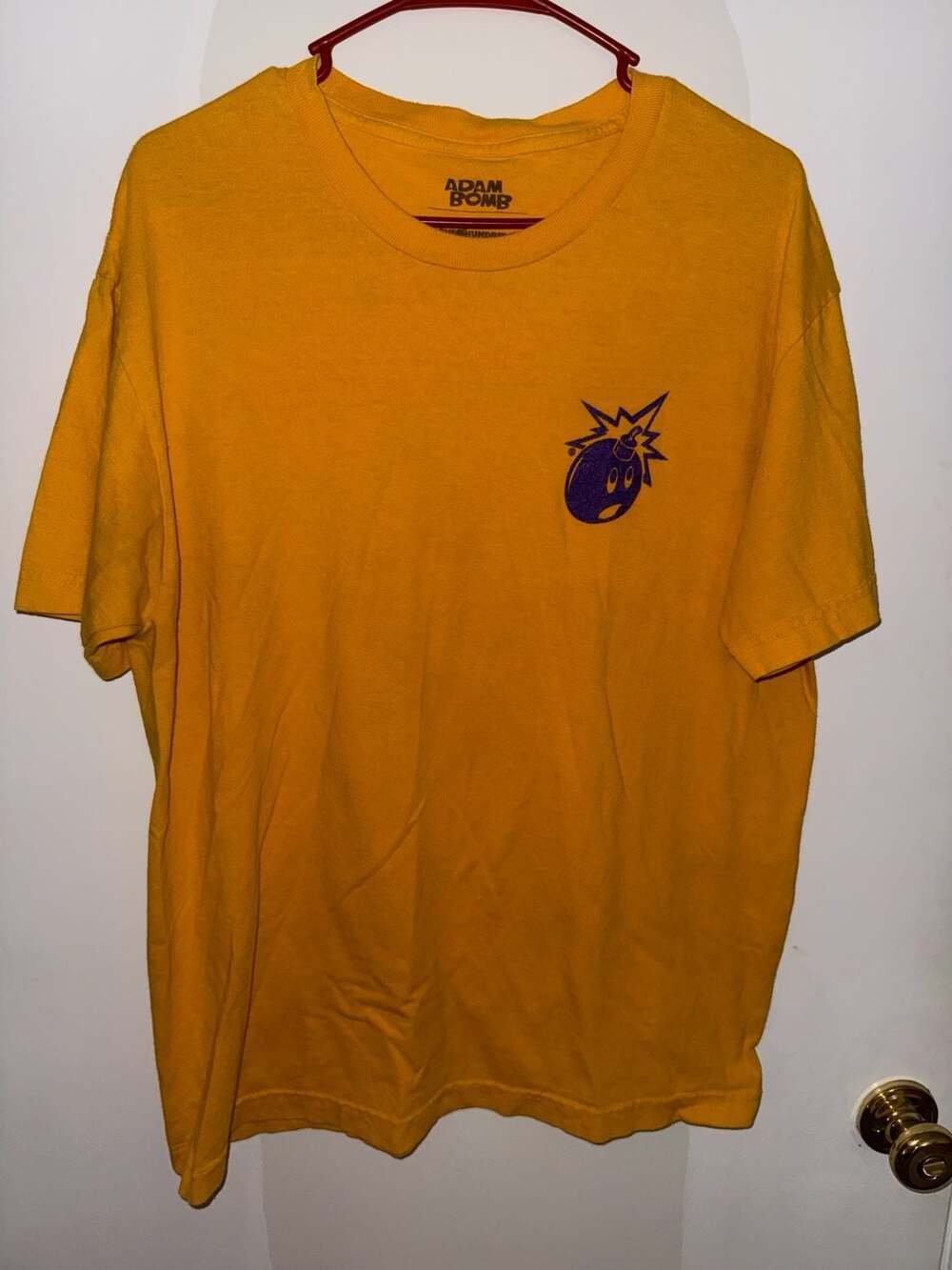 Adam Bomb By The Hundreds Yellow Graphic T-Shirt Large